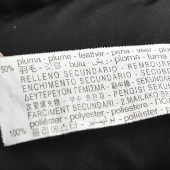 Zara Down Black Puffer Jacket Snap  Button Kids Size 4-5 - Picture 7 of 7